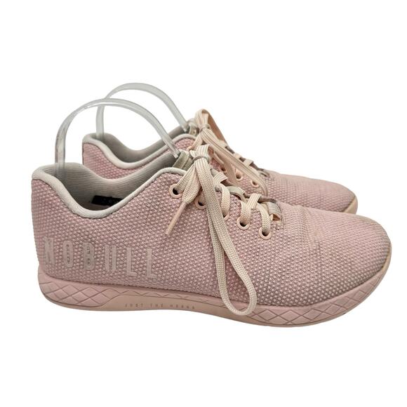NOBULL Unisex Pink Blush Heather Outwork Athletic Gym Training Shoes - Picture 4 of 11